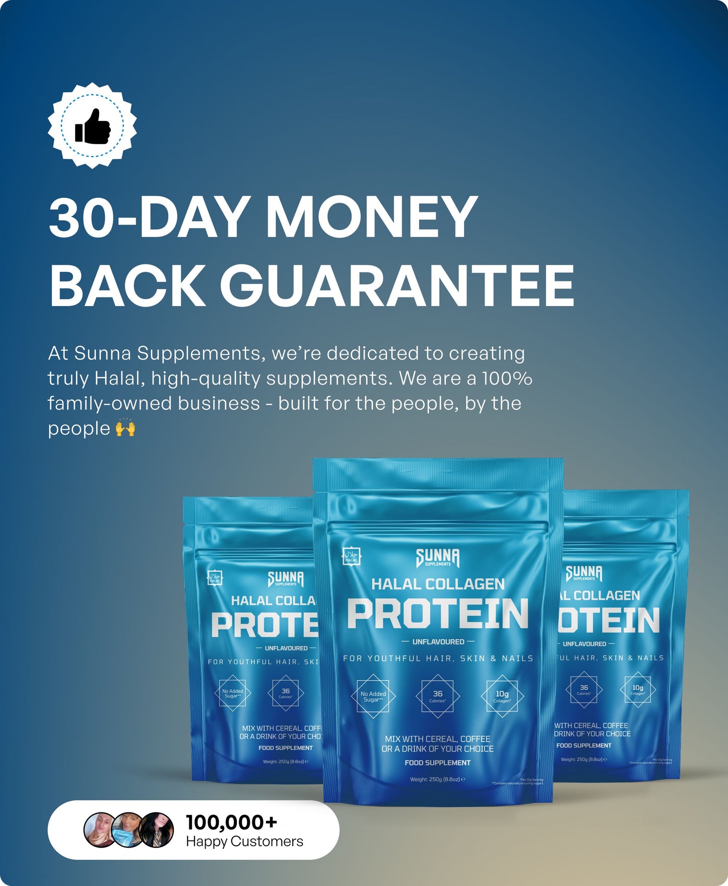 Halal Collagen + 3 FREE Gifts (Worth £50)