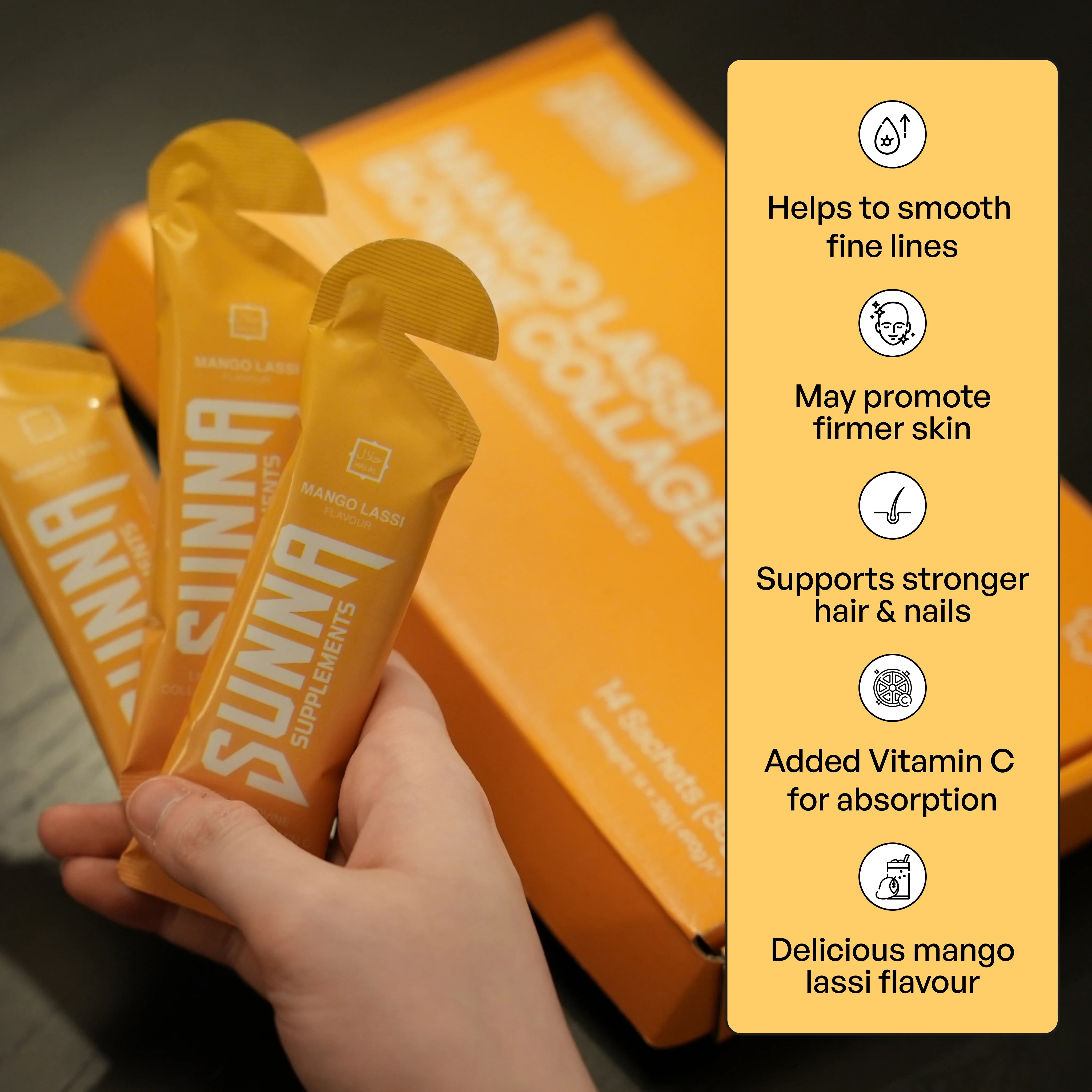 Mango Lassi Collagen Drink with Vitamin C