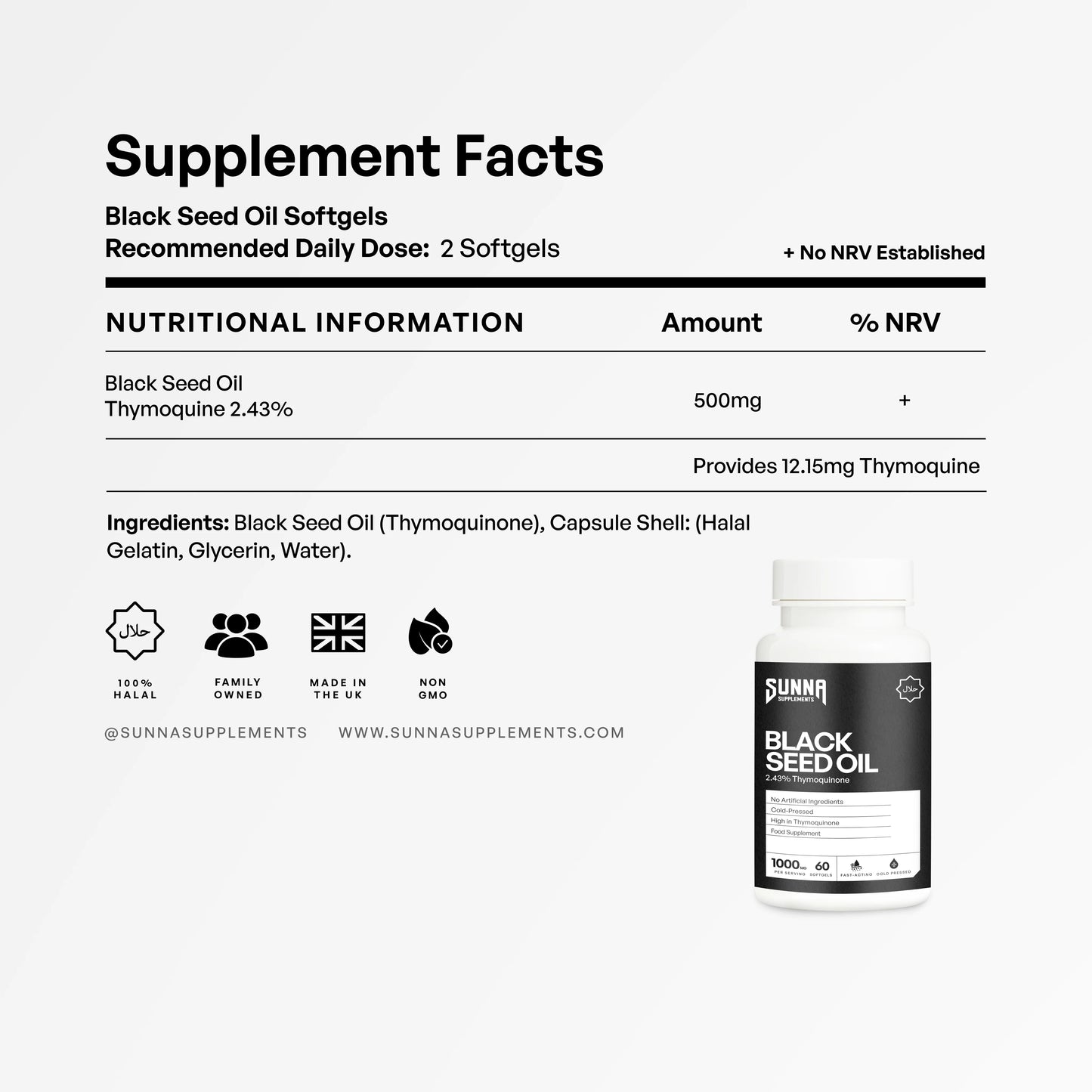 Black Seed Oil Softgels