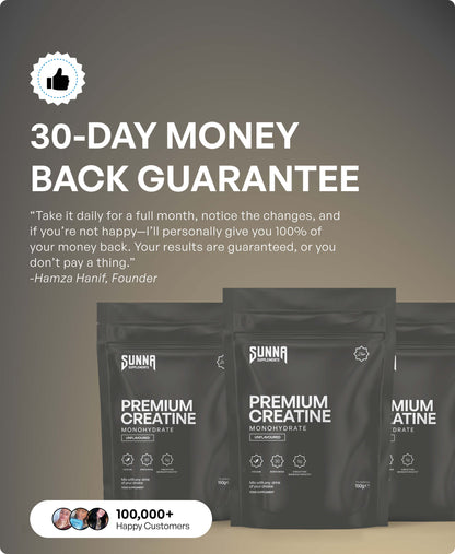 Premium Creatine Monohydrate - Unflavoured + 3 FREE Gifts (Worth £50)