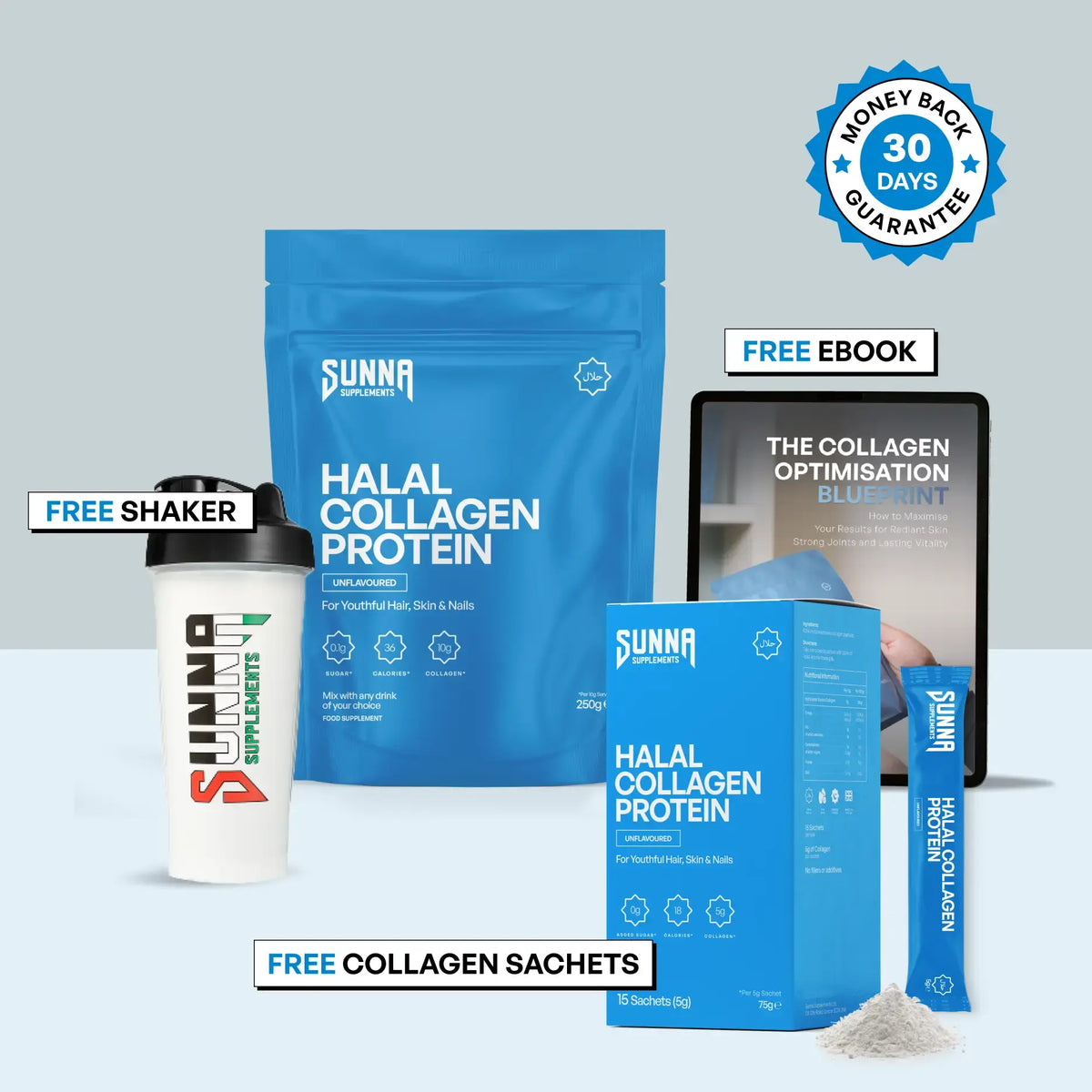 Halal Collagen Protein + Sachets